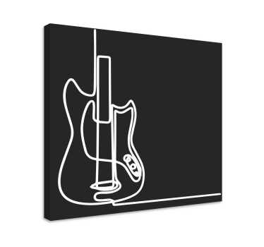 Wandbild musik e-gitarre umriss - TenStickers