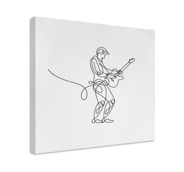 Wandbild musik musiker spielt gitarre - TenStickers