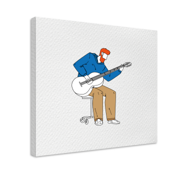 Wandbild musik gitarrist bei der aufführung - TenStickers