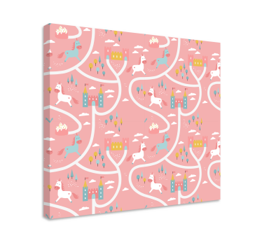 Hirsch bild leinwand verspielte einhornreise - TenStickers