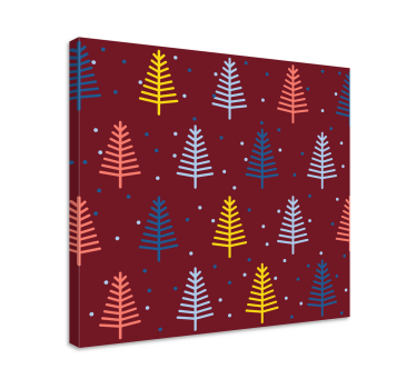 Weihnachtsbilder Leinwand Handgezeichnetes weihnachtsbaummuster - TenStickers