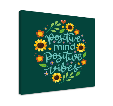 Wandbild Motivation Blumen und motivationszitat - TenStickers