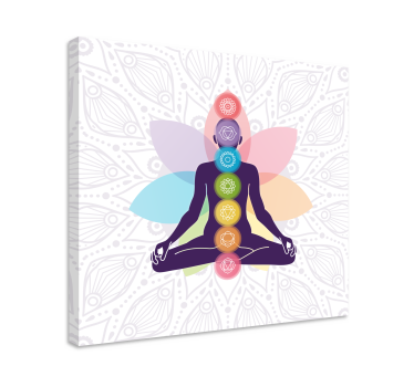 Buddha bilder leinwand meditation chakra silhouette - TenStickers