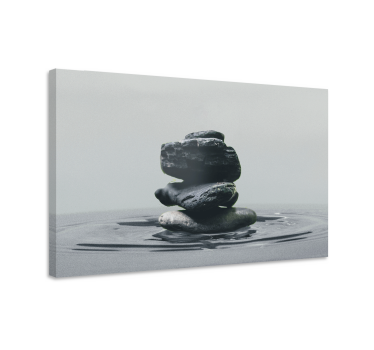 Zen bilder leinwand ausbalancierte steinstapel - TenStickers