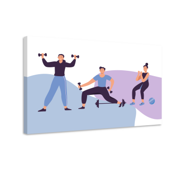 Leinwandbild Diele Ausbildung von menschen illustration - TenStickers