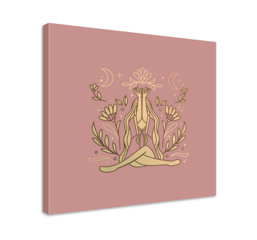 Zen bilder leinwand meditative blumenpose - TenStickers