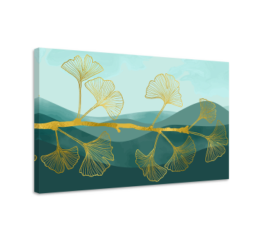 Leinwandbild Baum Ginko-baum im "glamour-stil" - TenStickers