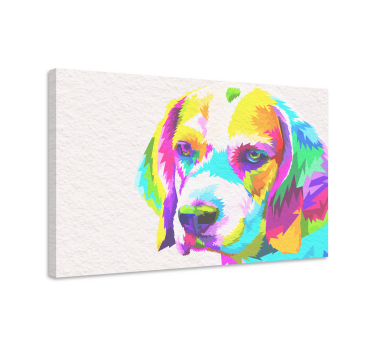 Leinwandbild Hund Aquarell beagle - TenStickers