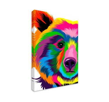 Leinwandbild geometrisch Bunter bär - TenStickers
