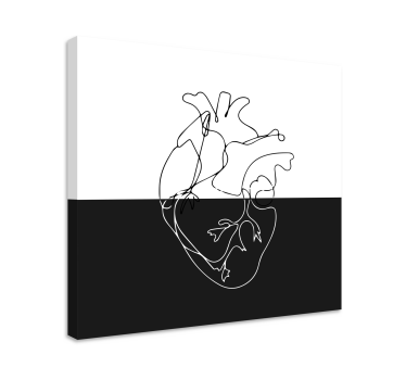 Leinwandbild geometrisch Geometrisches herz lineart - TenStickers