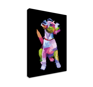 Leinwandbild Hund Geometrisch-tiere fox terrier - TenStickers