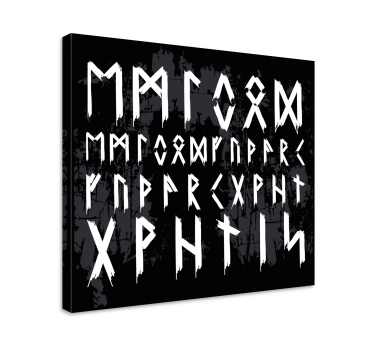 Leinwandbild skandinavisches Alphabet Vintage - TenStickers