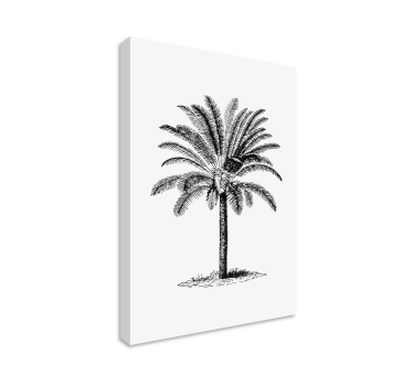 Leinwandbild Baum Wandbild Palme Shilouette - TenStickers