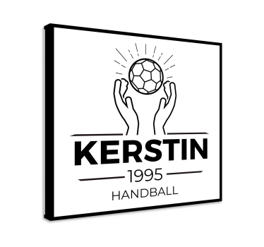 Leinwandbild Handball Champion mit Namen - TenStickers