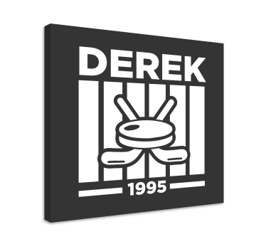 Leinwandbild personalisiert Eishockey Style - TenStickers