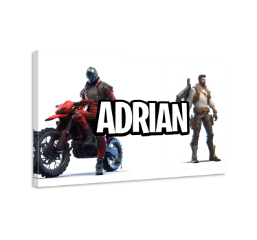 Leinwandbild mit personalisiertem Name und Videospiel Design - TenStickers