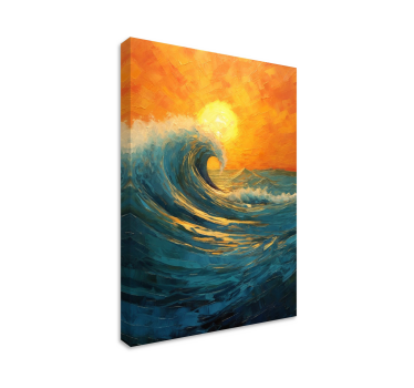 Welle Sonnenaufgang Leinwandbild - TenStickers