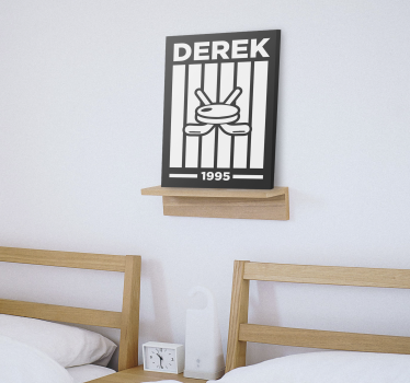 Leinwandbild personalisiert Eishockey Style - TenStickers