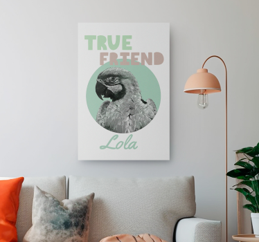 Leinwandbild personalisiert ein echter Freund - TenStickers