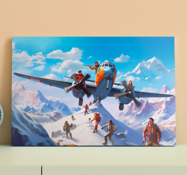 Leinwandbilder die Charaktere auf einem Flugzeug - TenStickers