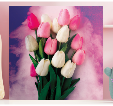 Wandbild Blume Bunte tulpen - TenStickers