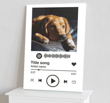 Leinwandbild Musik Spotify musik weißen Hintergrund - TenStickers