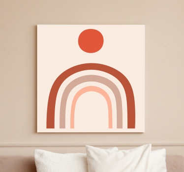 Buddha bilder leinwand abstrakte sonnenuntergangsbögen - TenStickers