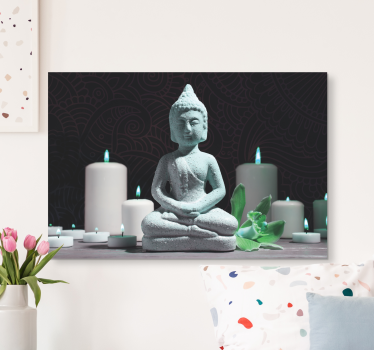 Buddha bilder leinwand mit buddha meditationsstatue - TenStickers
