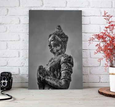 Buddha Wandbild Graue buda - TenStickers