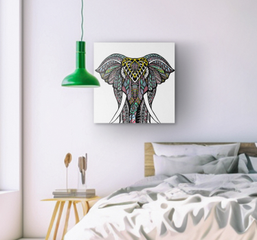 Elefanten Leinwand Mehrfarbiger ethnischer elefant - TenStickers