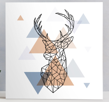Hirsch bild leinwand angularer hirschkopf - TenStickers