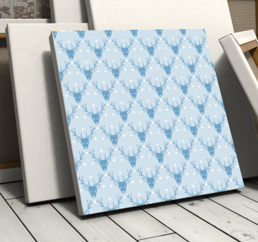 Hirsch bild leinwand mit winterhirsch muster - TenStickers