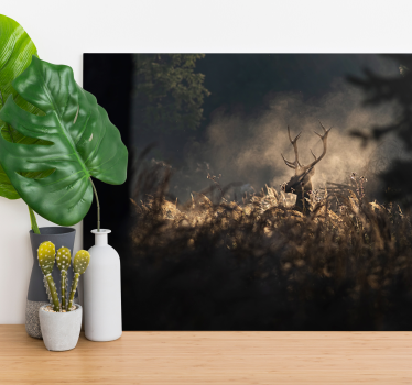 Hirsch bild leinwand regal hirsch kontur - TenStickers