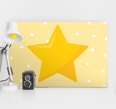 Kinderbilder Leinwand Gelber klassischer stern - TenStickers