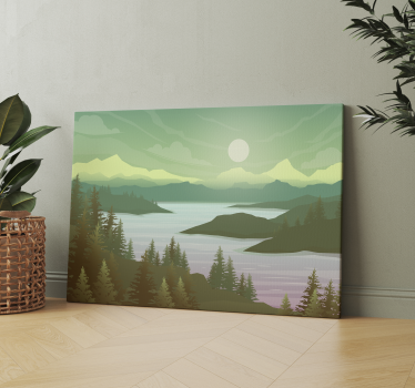 Leinwandbild Baum Fluss und natur - TenStickers