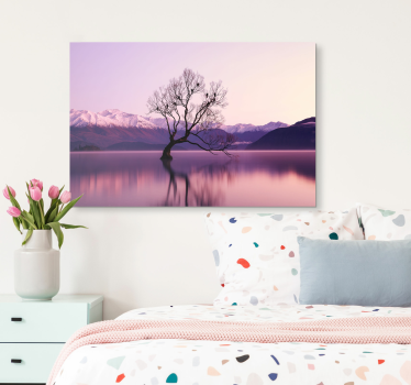 Leinwandbild Baum Herbstbaum mit krähen - TenStickers