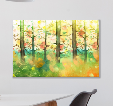 Leinwandbild Baum Mehrfarbiger baum - TenStickers
