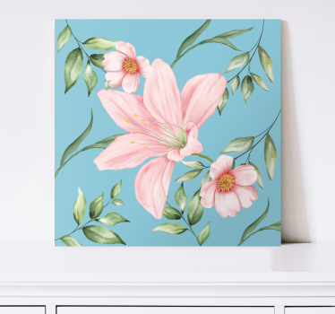 Wandbild Blume Romantisches Blumenmuster - TenStickers