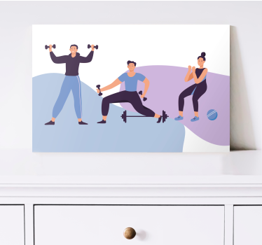 Leinwandbild Diele Ausbildung von menschen illustration - TenStickers