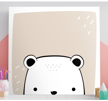 Leinwandbild für das Babyzimmer Baby eisbär - TenStickers