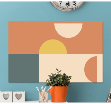 Leinwandbild geometrisch Halbkreise und rechtecke - TenStickers