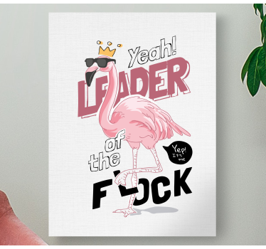 Wandbilder Hunde anführer im flamingo-stil - TenStickers