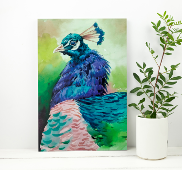 Leinwandbild vogel majestätisches pfauenporträt - TenStickers