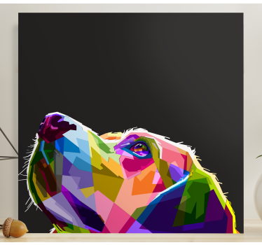 Leinwandbild Hund Regenbogenhund - TenStickers