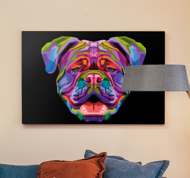 Leinwandbild Hund Vollfarbiger moderner hund - TenStickers