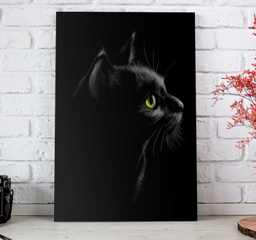 Leinwandbild Katze Schwarz - TenStickers