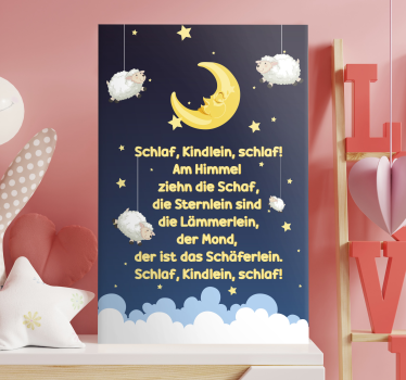 Kinderbilder Leinwand Schlaf Kindlein Schlaf - TenStickers