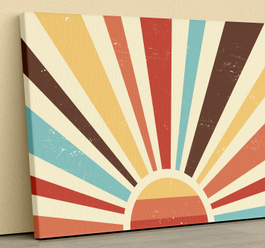 Leinwandbild Landschaft Abstrakter vintage sonnenuntergang - TenStickers
