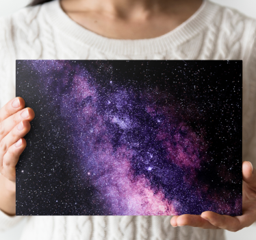Leinwandbild Landschaft Schöne lila aussicht auf den weltraum - TenStickers
