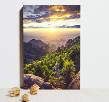 Leinwandbild Landschaft Sonnenaufgang am berg - TenStickers